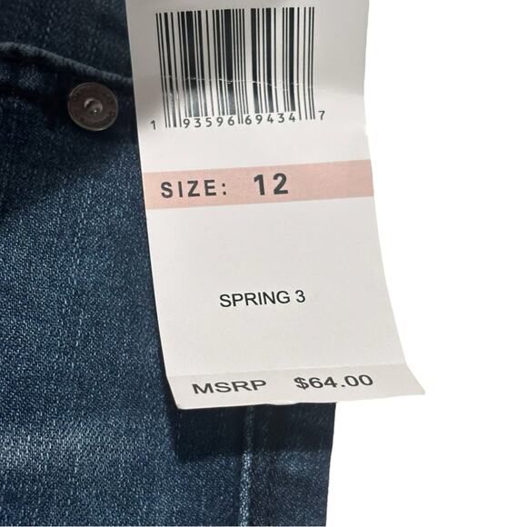 Democracy “Ab"solution high Rise Jean Shorts Distressed  BERMUDA Size 12 NEW - Picture 4 of 10